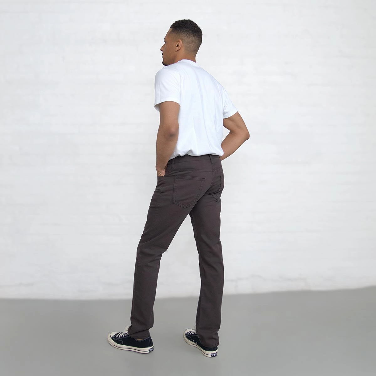 100% Cotton Tailored Fit Espresso