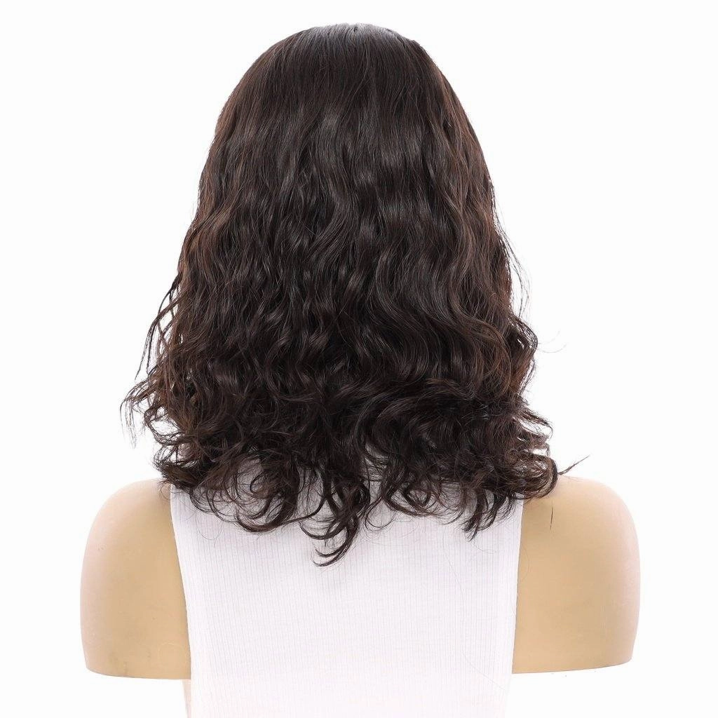 16" Princess Silk Top Wig Soft Black Wavy