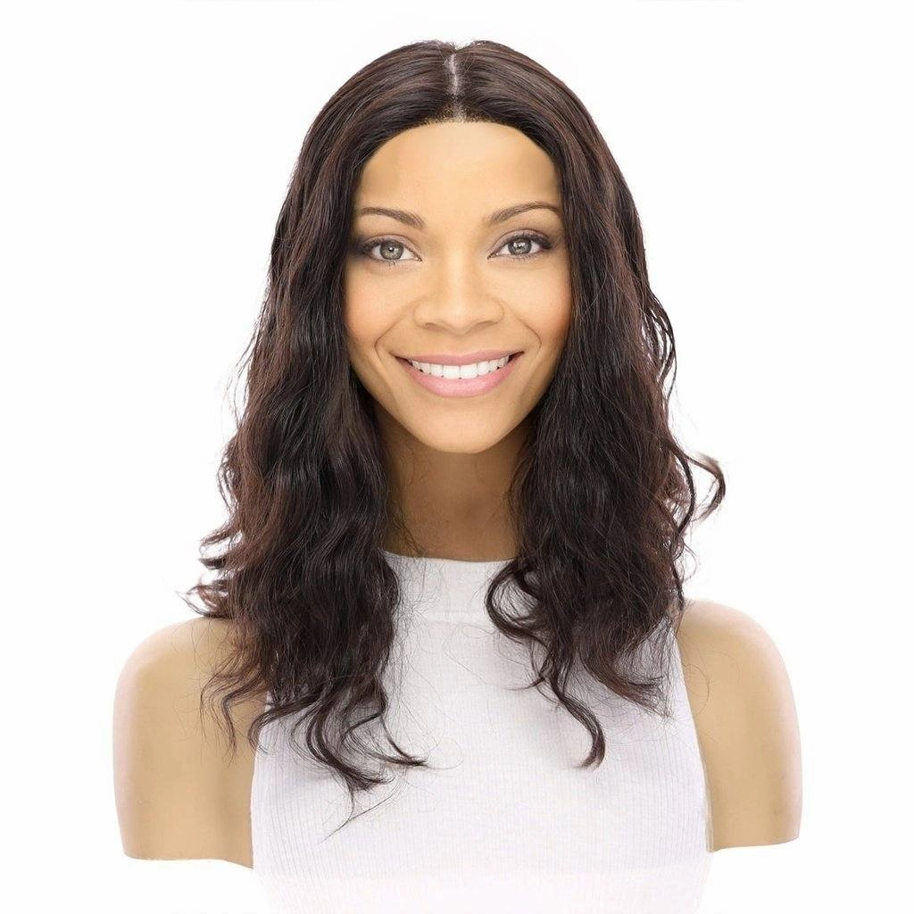 16" Princess Silk Top Wig Soft Black Wavy