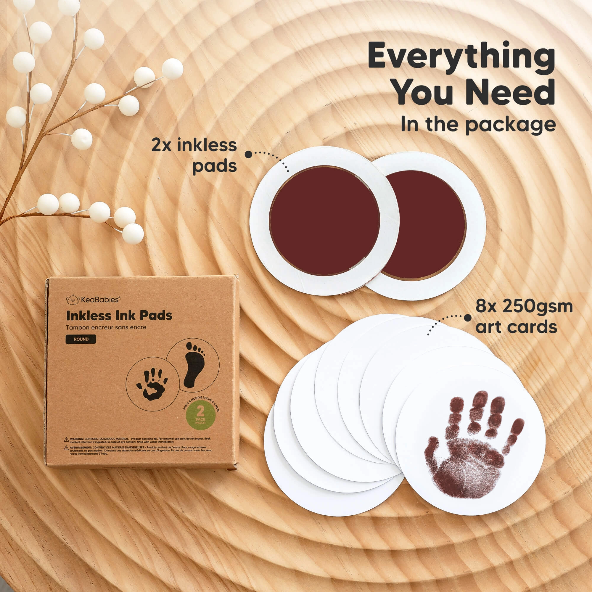 2-Pack Round Inkless Ink Pads (Auburn)