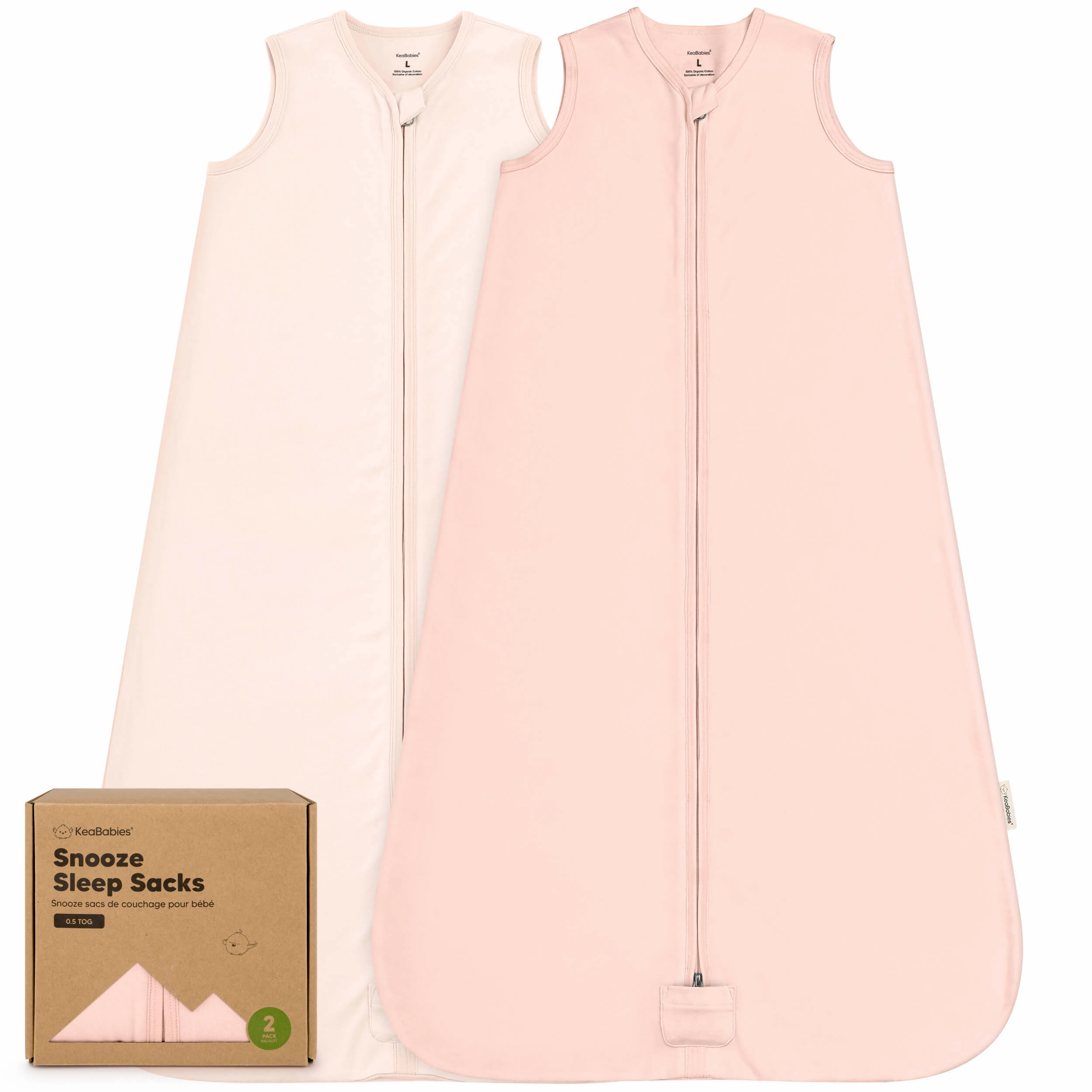 2-Pack Snooze Sleep Sacks (Mist Rose)