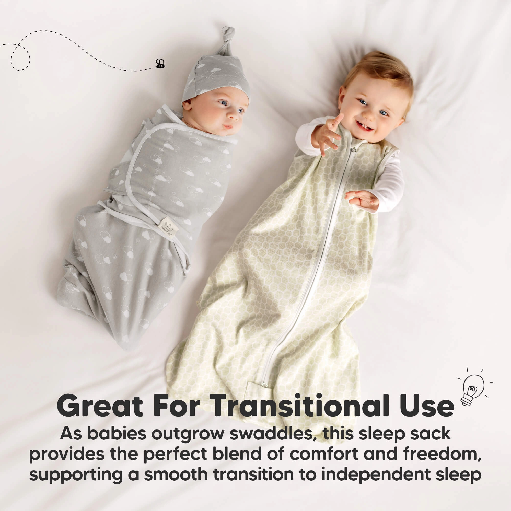 2-Pack Snooze Sleep Sacks (Mist Rose)