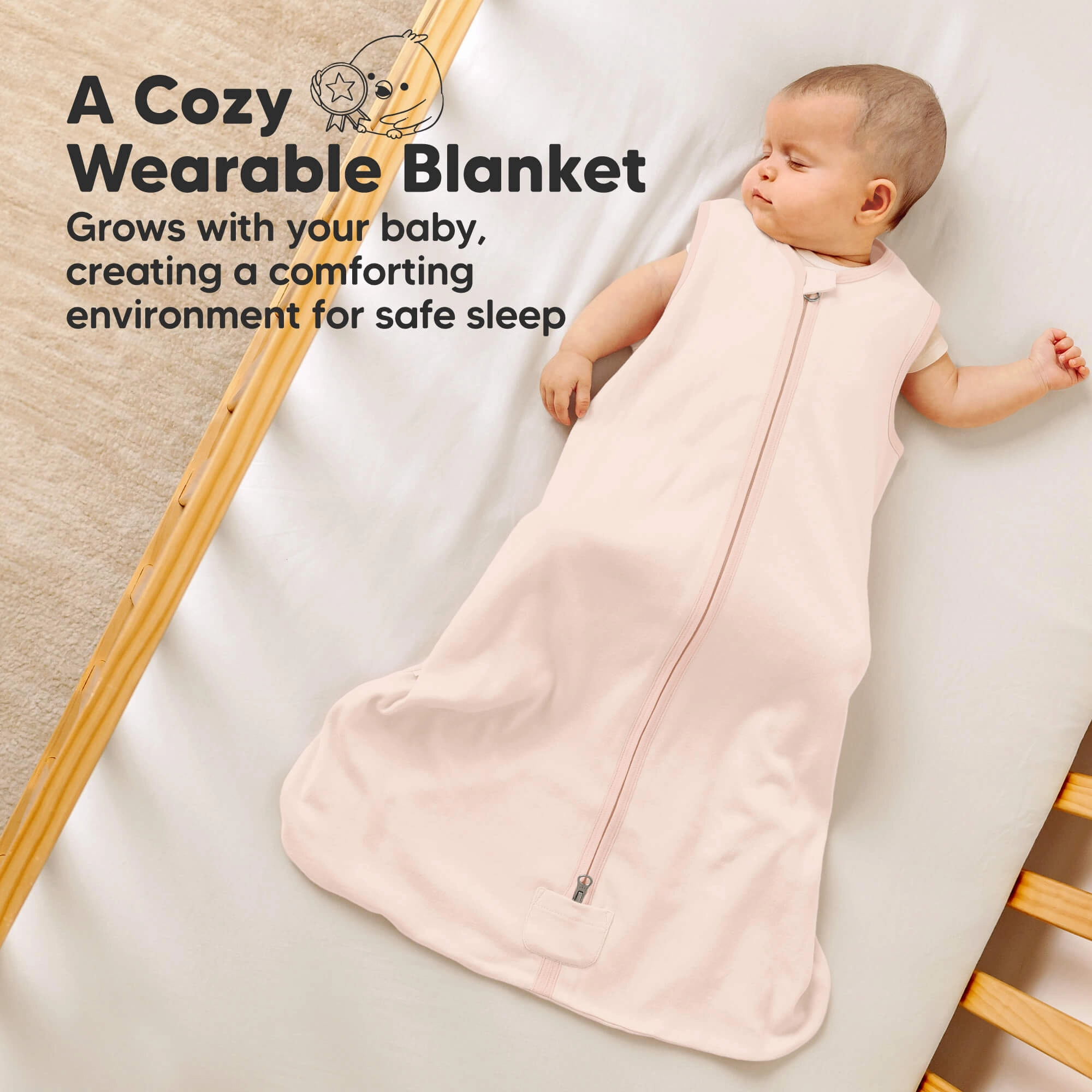 2-Pack Snooze Sleep Sacks (Mist Rose)