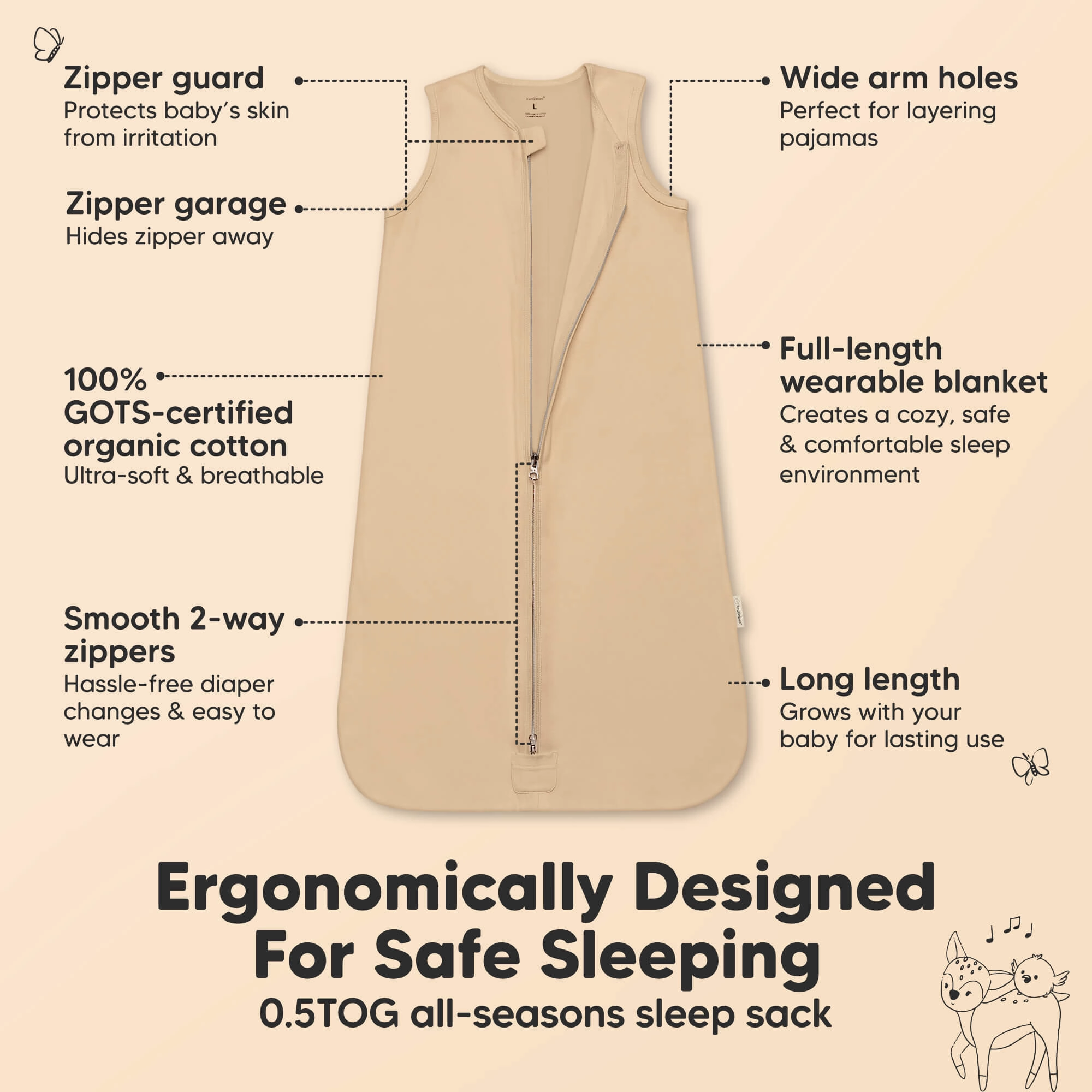 2-Pack Snooze Sleep Sacks (Toasty)
