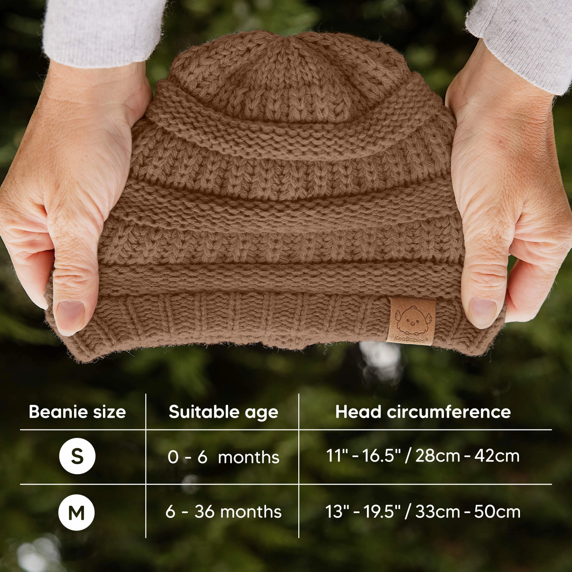 3-Pack Warmzy Baby Beanies (Dune, M)