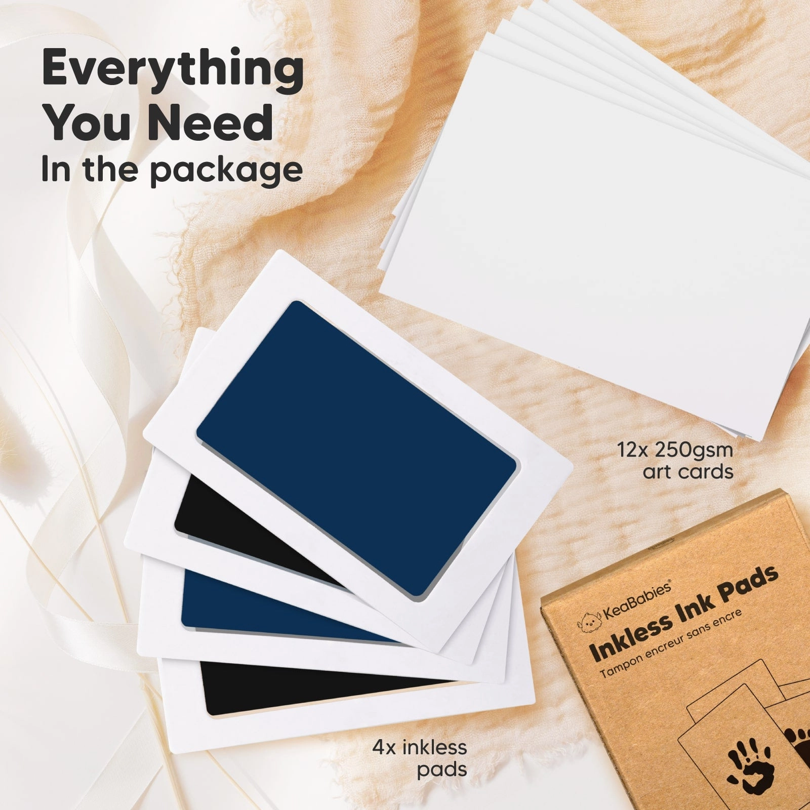 4-Pack Inkless Ink Pads (Jet/Navy)