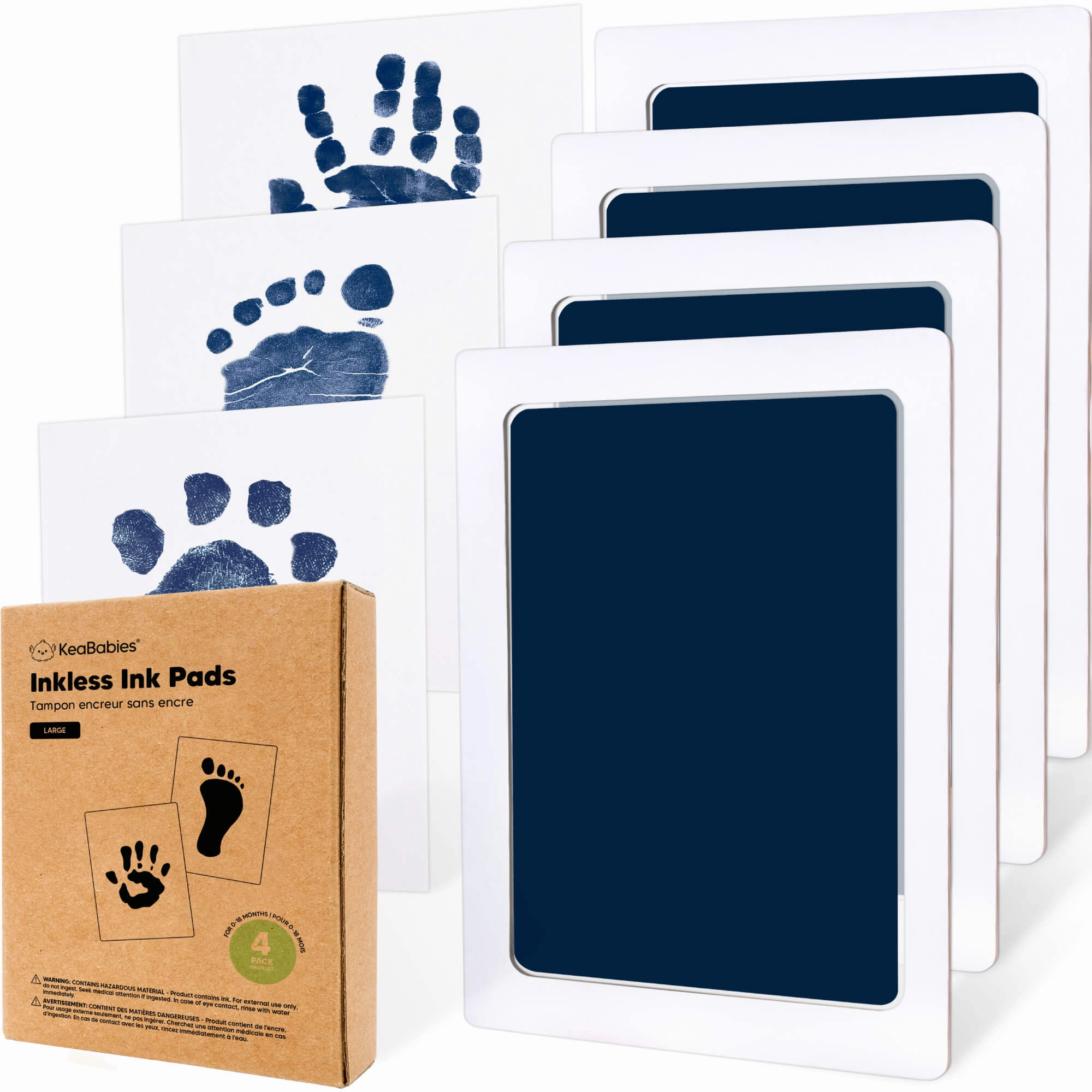 4-Pack Inkless Ink Pads (Navy)