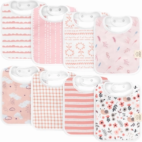 8-Pack Coast Drool Bibs (Sweet Charm)