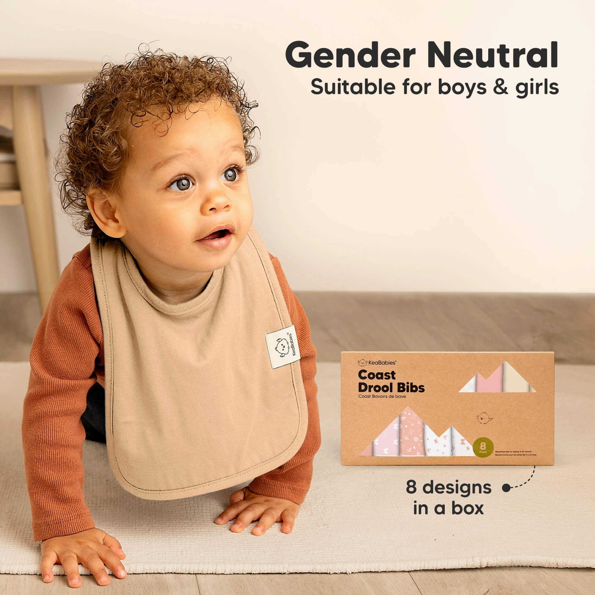 8-Pack Coast Drool Bibs (Sweet Charm)