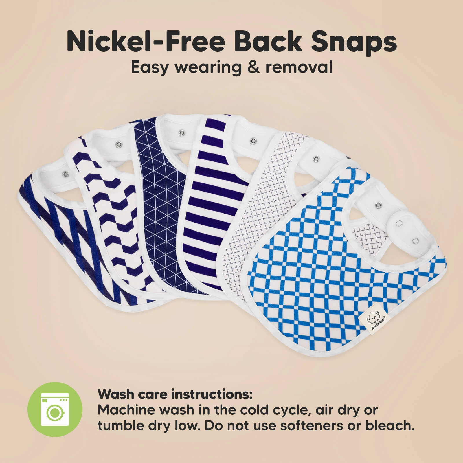 8-Pack Urban Drool Bibs (Azure)