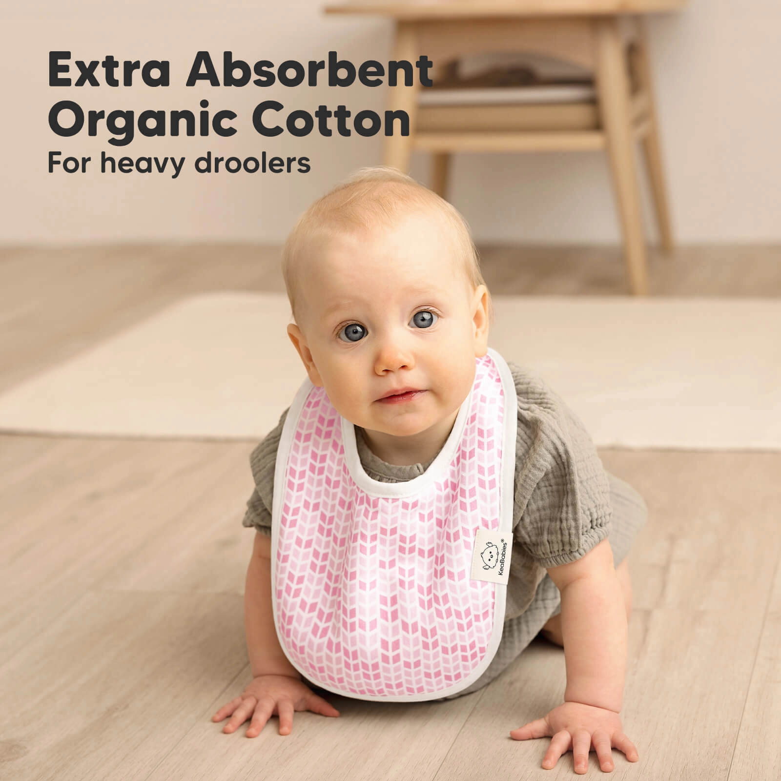 8-Pack Urban Drool Bibs (Blush)