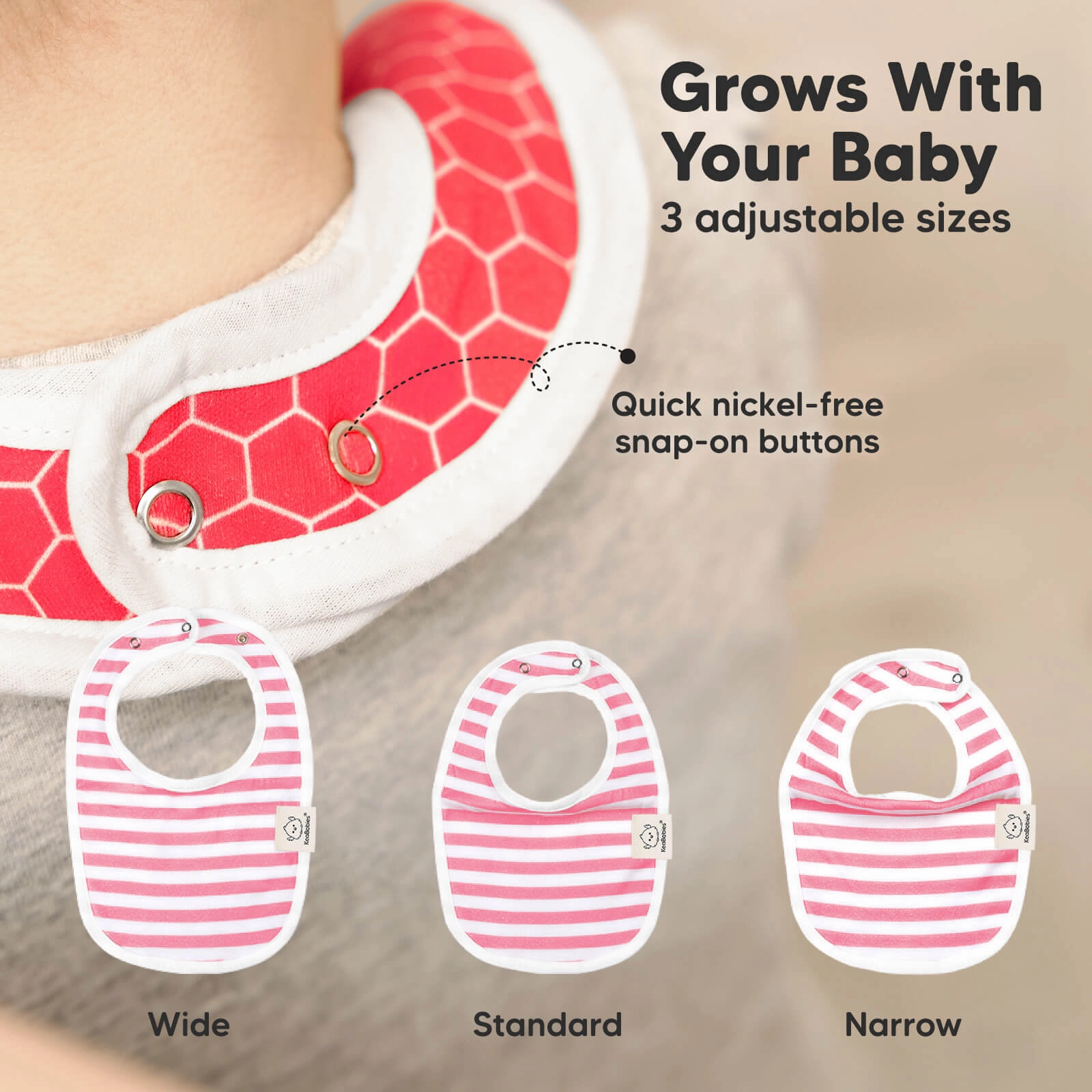 8-Pack Urban Drool Bibs (Blush)