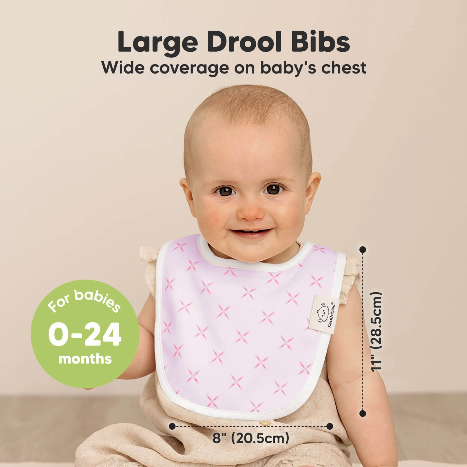 8-Pack Urban Drool Bibs (Blush)