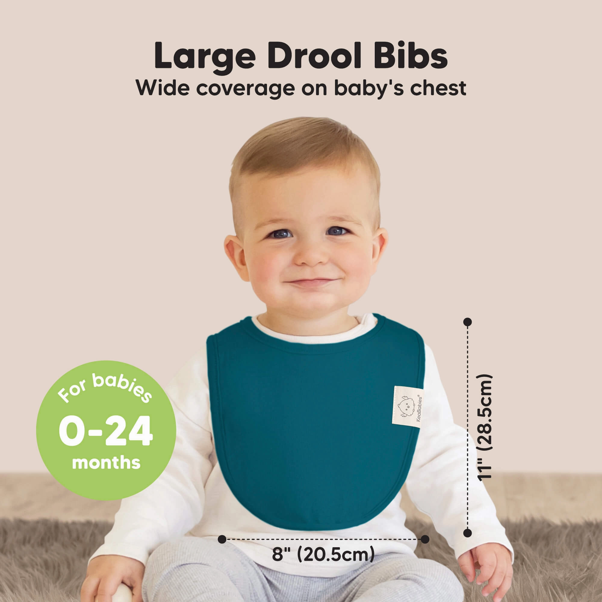 8-Pack Urban Drool Bibs (Eclipse)