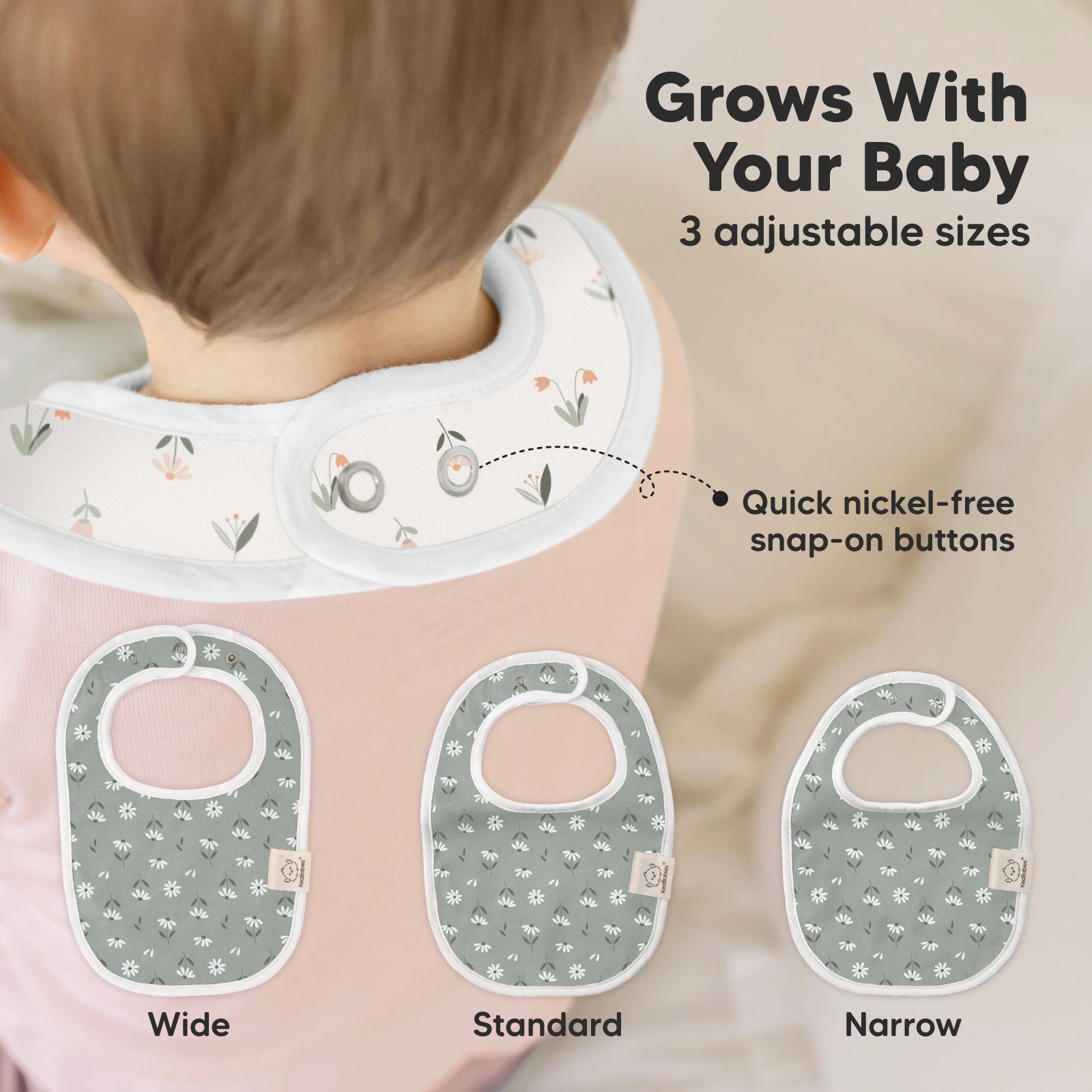 8-Pack Urban Drool Bibs (Fleur)