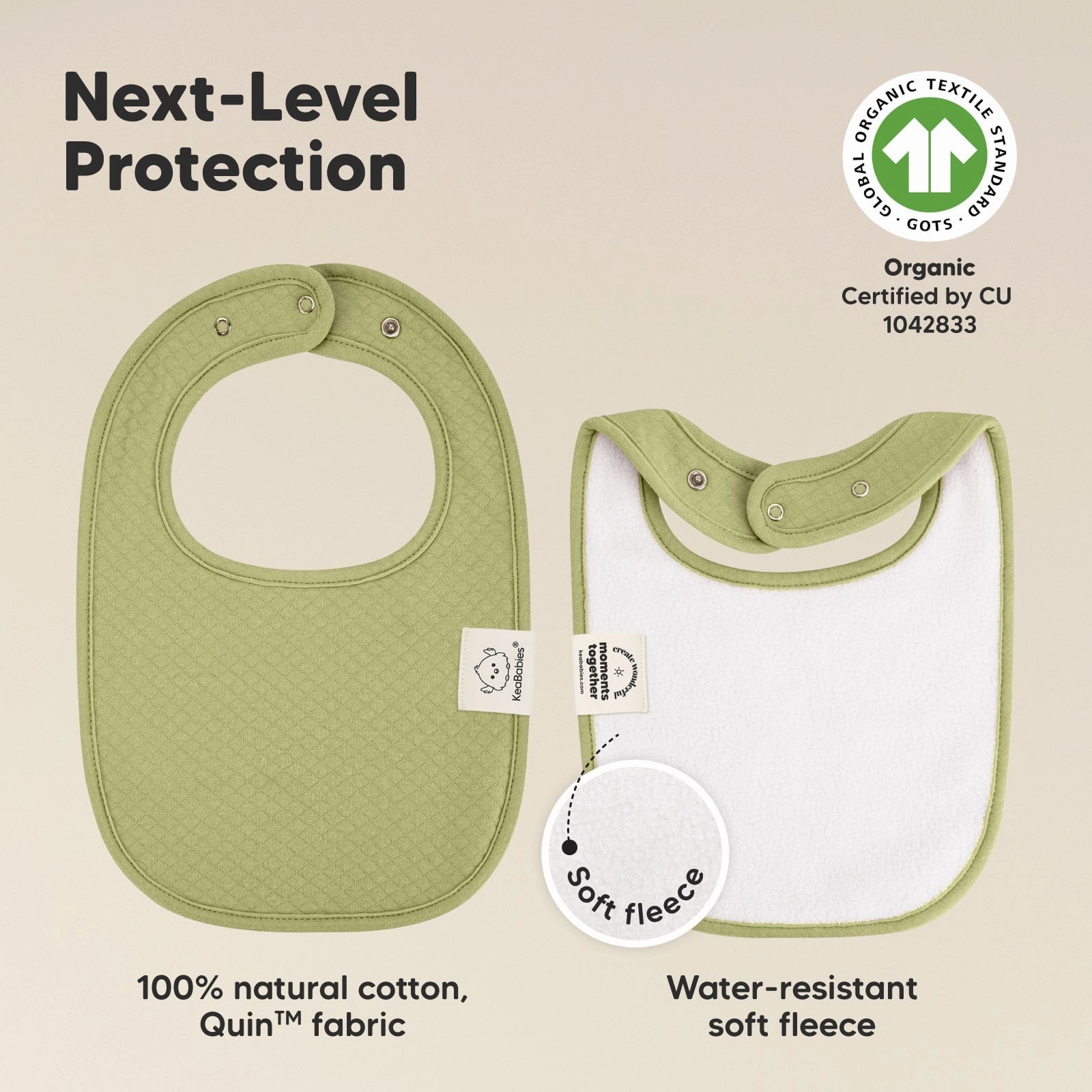 8-Pack Urban Quin Drool Bibs (Hunter)