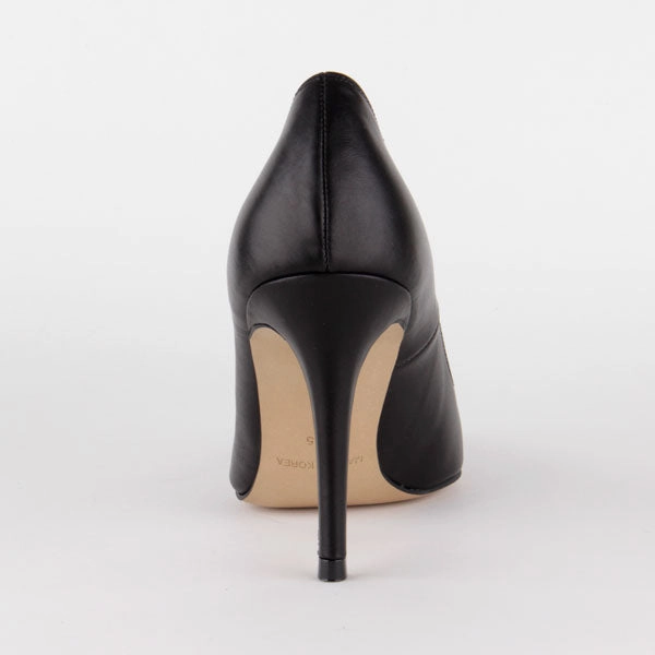 *BRAMARE - black leather, 9cm size UK 13