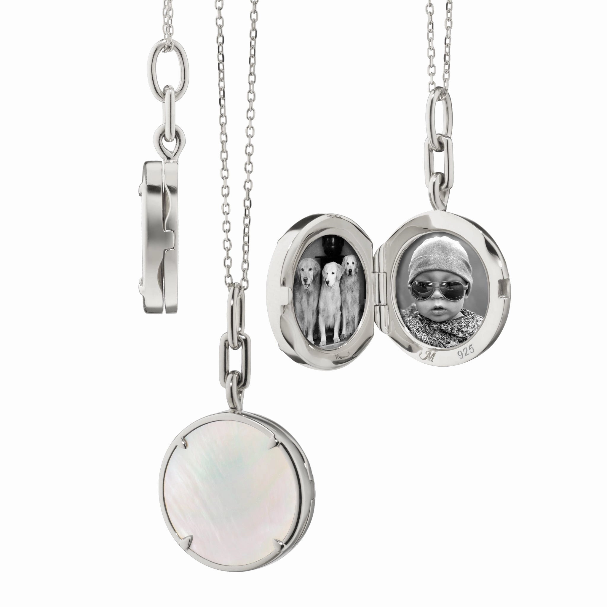 "Brooke" Slim Sterling Silver Locket Necklace