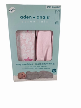 Aden   Anais Essentials Easy Swaddle Snug, 2 Pack, 0-3 Months Twinkling Pink Stars