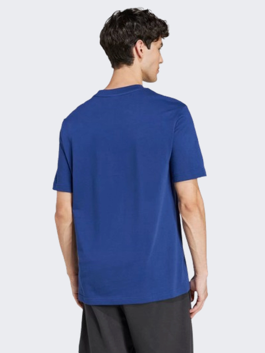 Adidas Essential Small Logo Men Sportswear T-Shirt Dark Blue/White