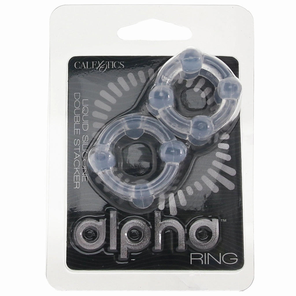 Alpha Liquid Silicone Double Stacker Rings