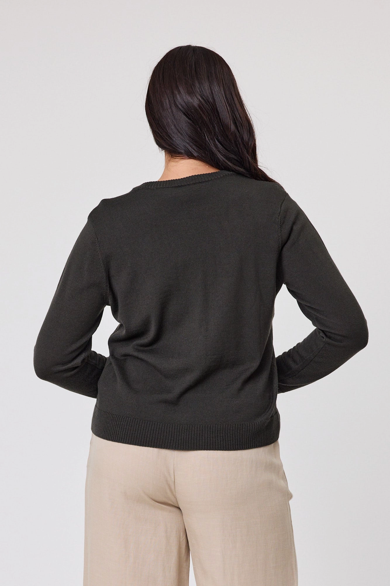 Alpine by Shine On Quebec Rib Detail Cardigan Olive