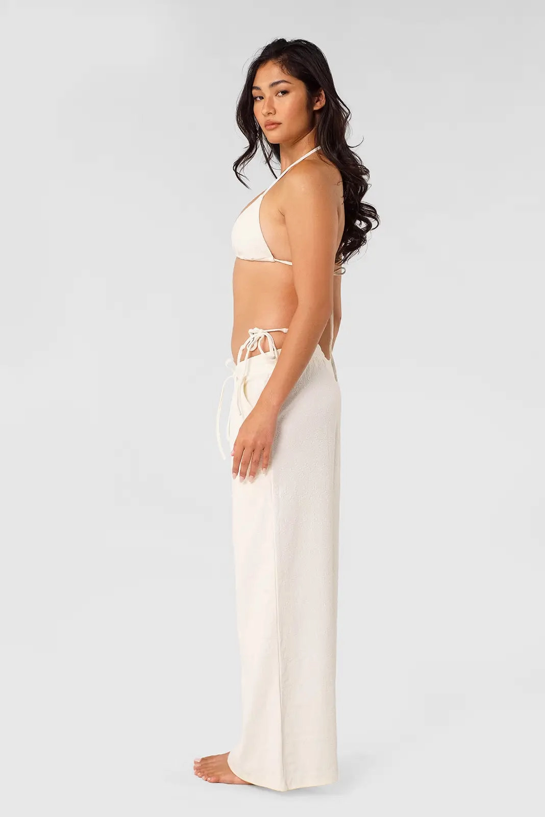 Andie Wide Leg Pants / Vanilla Rum Jacquard