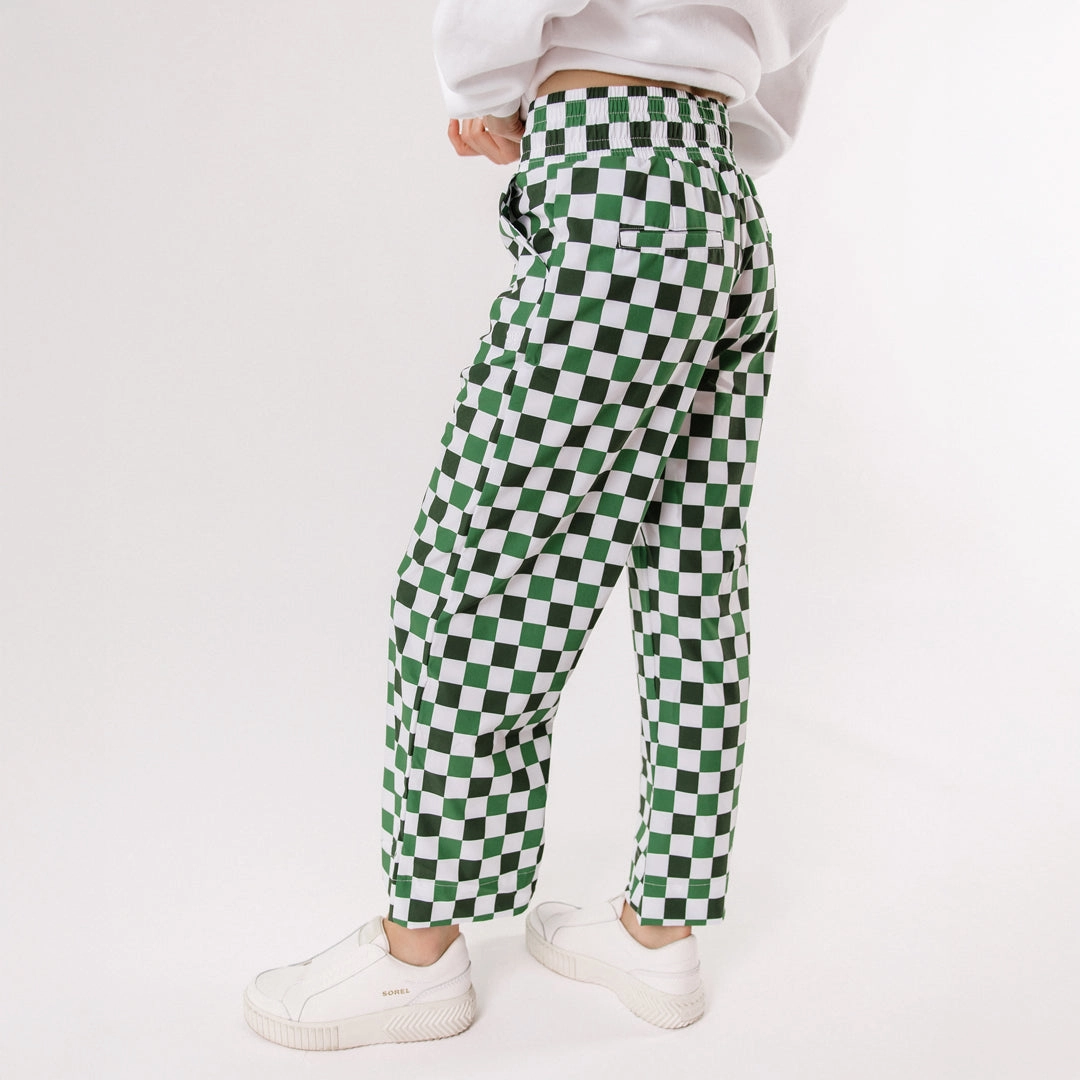 Audrey Wide Leg Pants, Check Mate