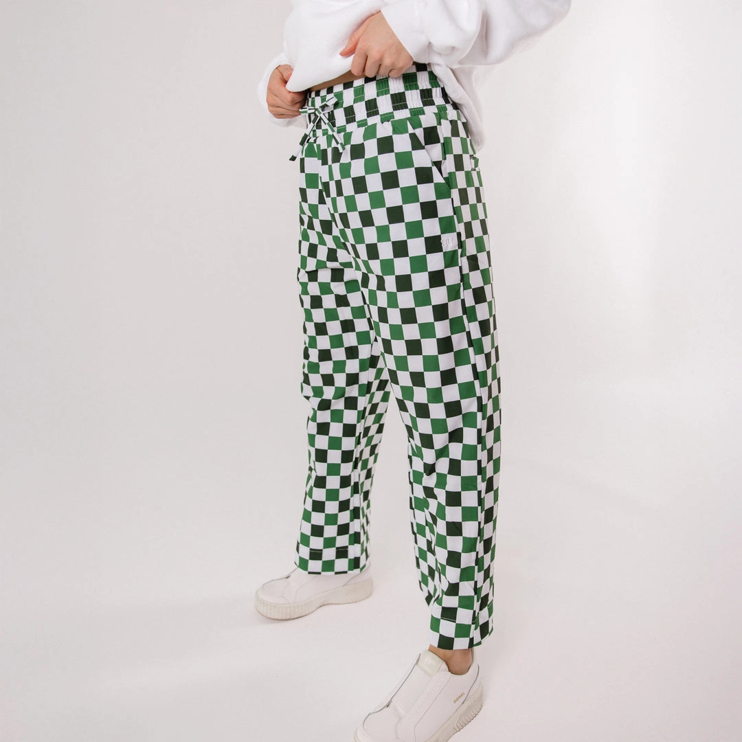 Audrey Wide Leg Pants, Check Mate