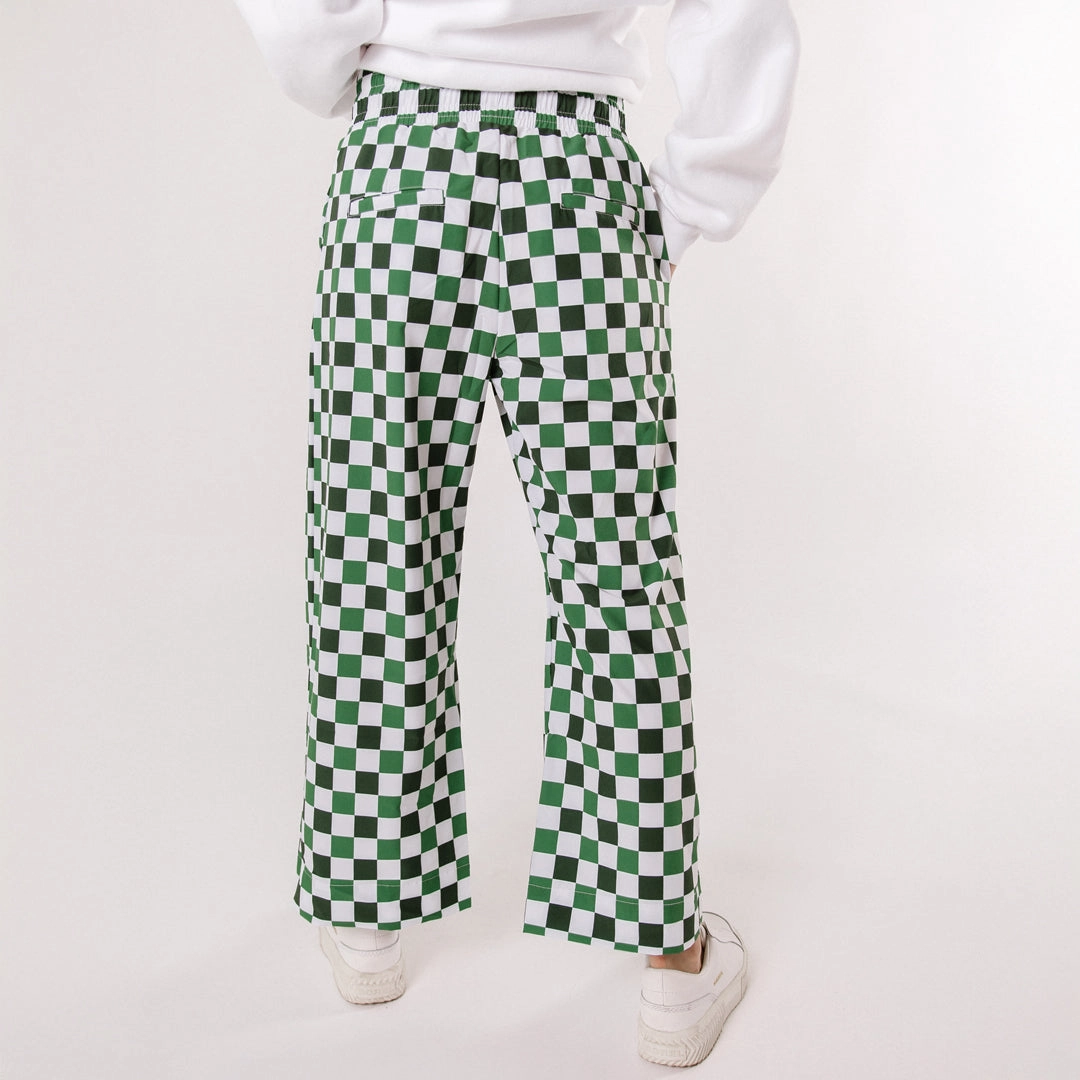 Audrey Wide Leg Pants, Check Mate