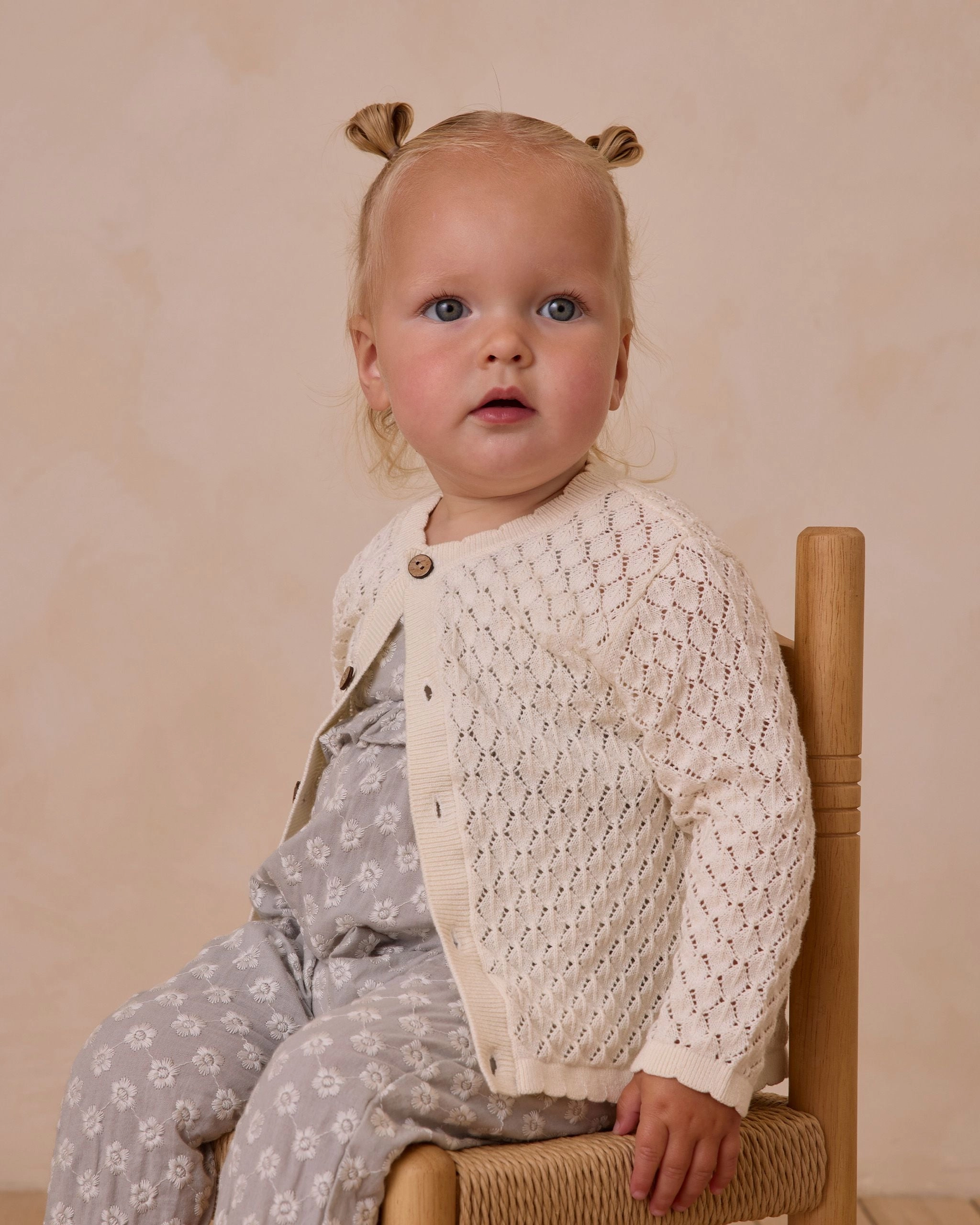 Baby Crochet Cardigan - Ivory
