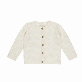 Baby Crochet Cardigan - Ivory