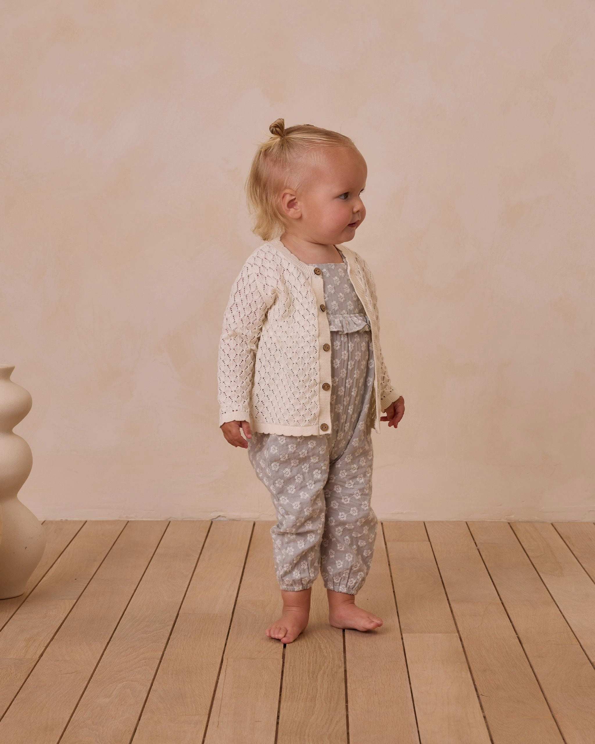 Baby Crochet Cardigan - Ivory
