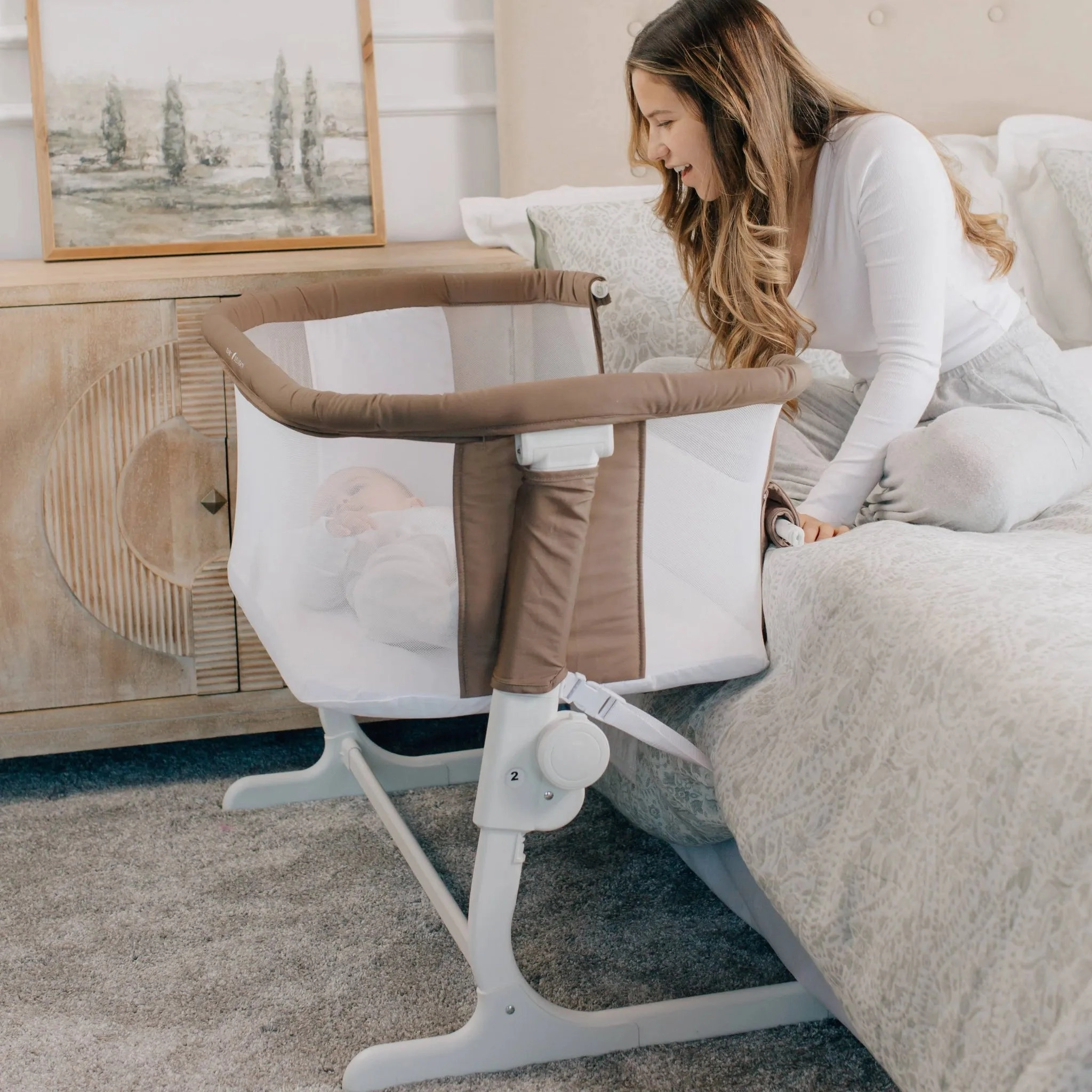 Baby Delight Beside Me Dreamer Organic Bassinet and Bedside Sleeper - Mocha