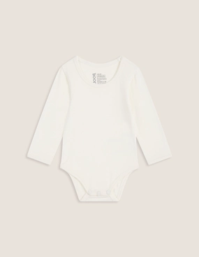 Baby Long Sleeve Bodysuit - Natural White