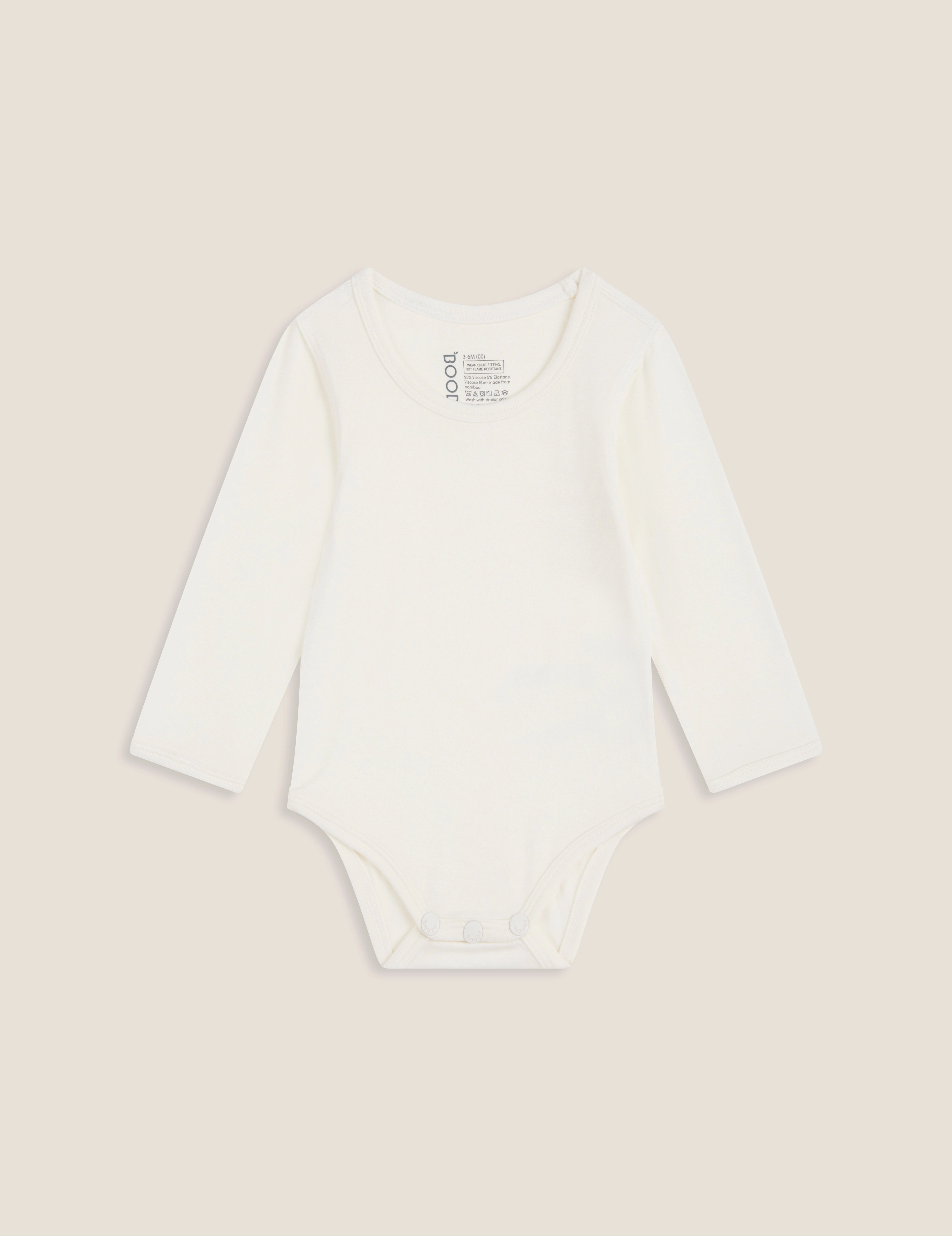 Baby Long Sleeve Bodysuit - Natural White