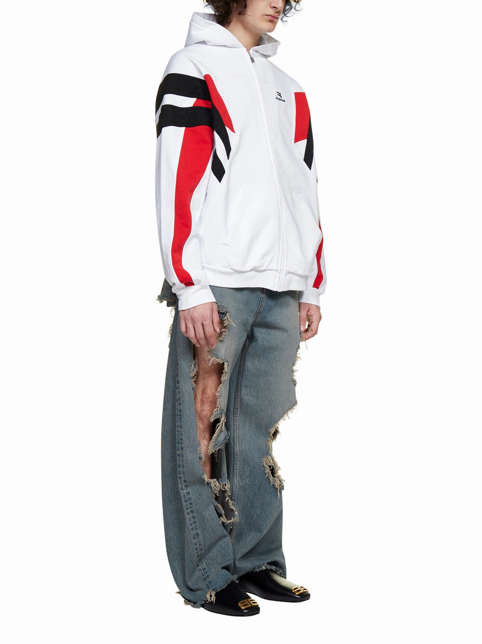 Balenciaga Sporty B Zip-Up Tracksuit Hoodie