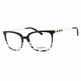 Bebe Women's Eyeglasses - Jet Animal Plastic Full Rim Square Shape Frame | BB5197 001