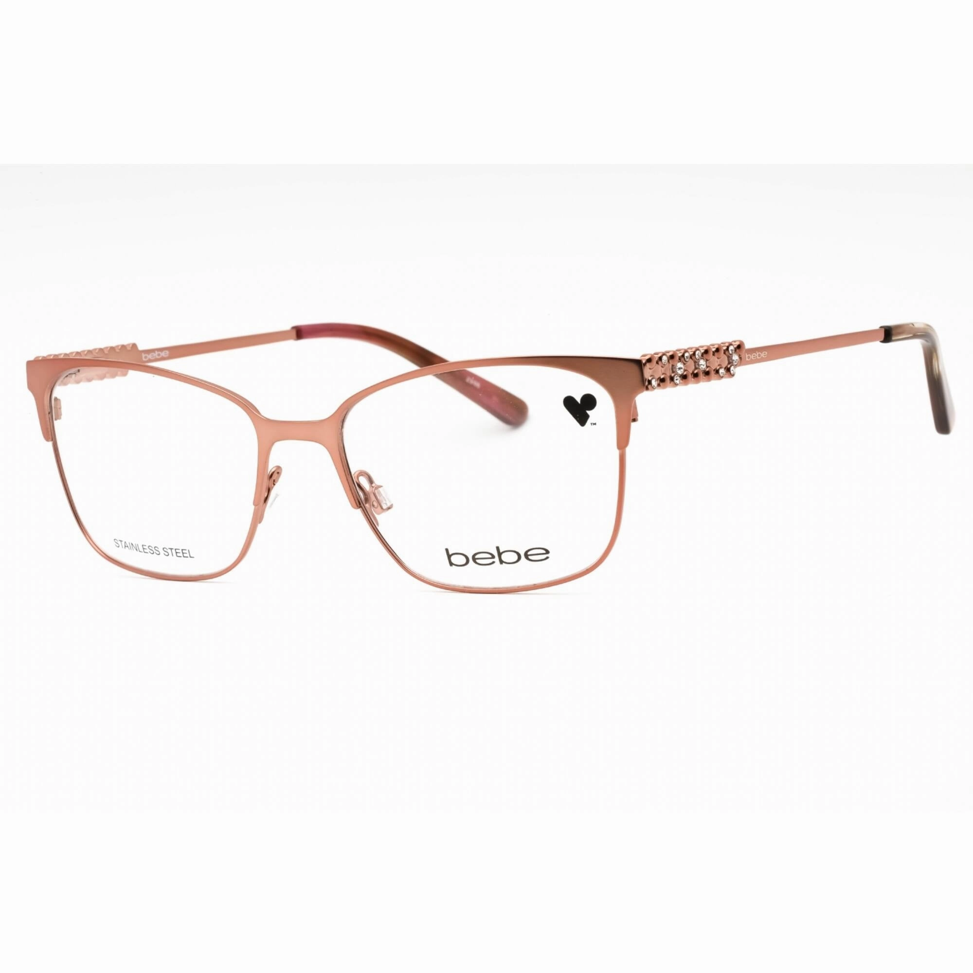 Bebe Women's Eyeglasses - Rose Gold Metal Full Rim Square Shape Frame | BB5155 770