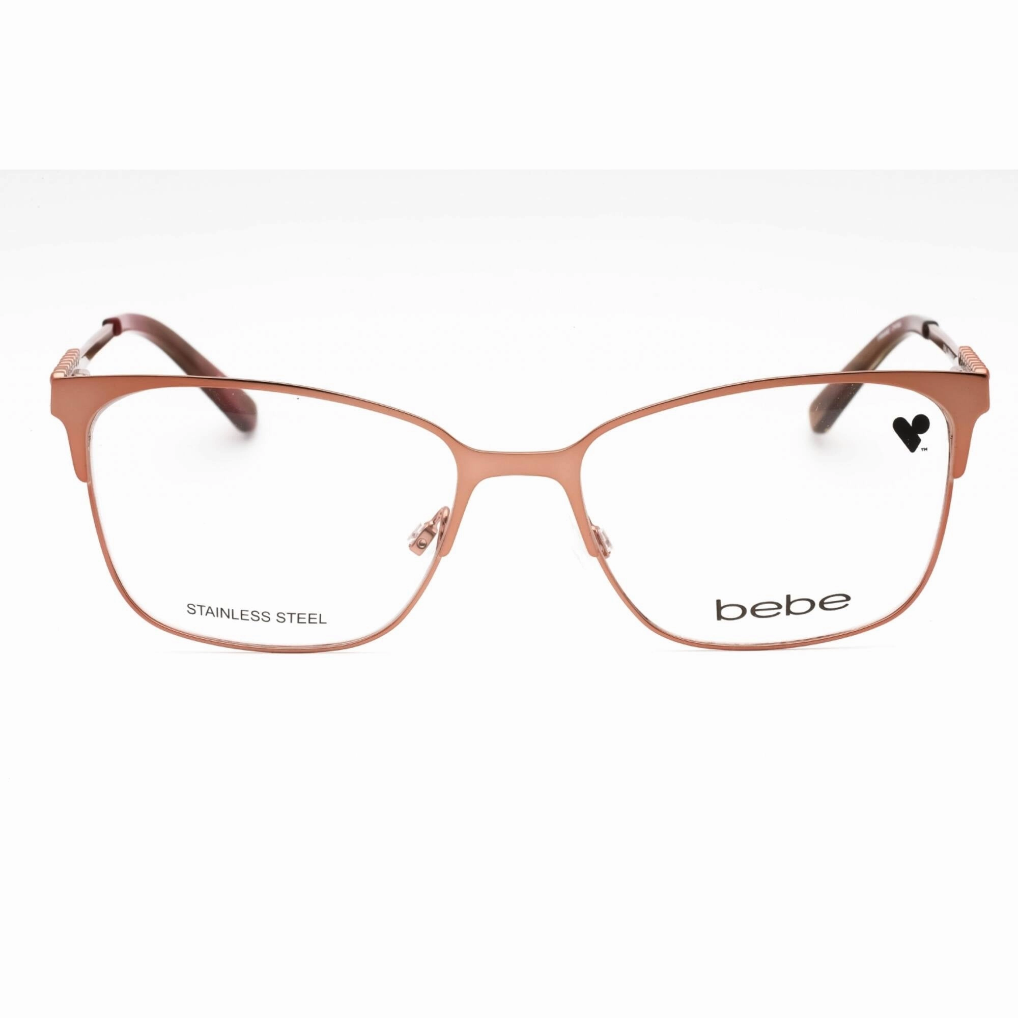Bebe Women's Eyeglasses - Rose Gold Metal Full Rim Square Shape Frame | BB5155 770