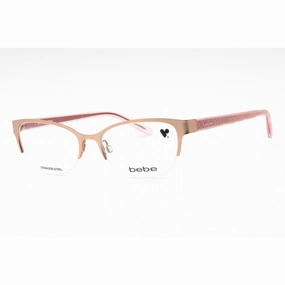 Bebe Women's Eyeglasses - Rose Gold Metal Half Rim Cat Eye Shape Frame | BB5212 770