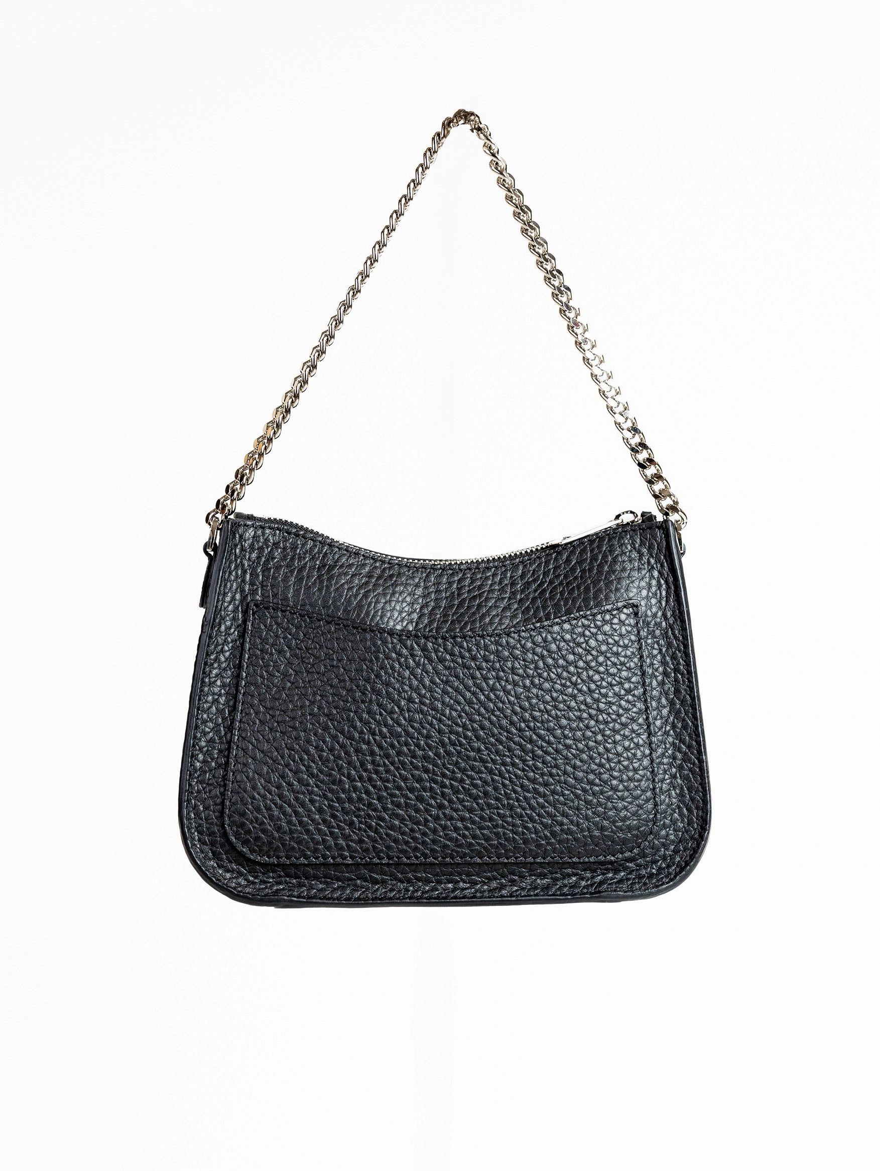 Black Shoulder Bag with Crossbody Strap