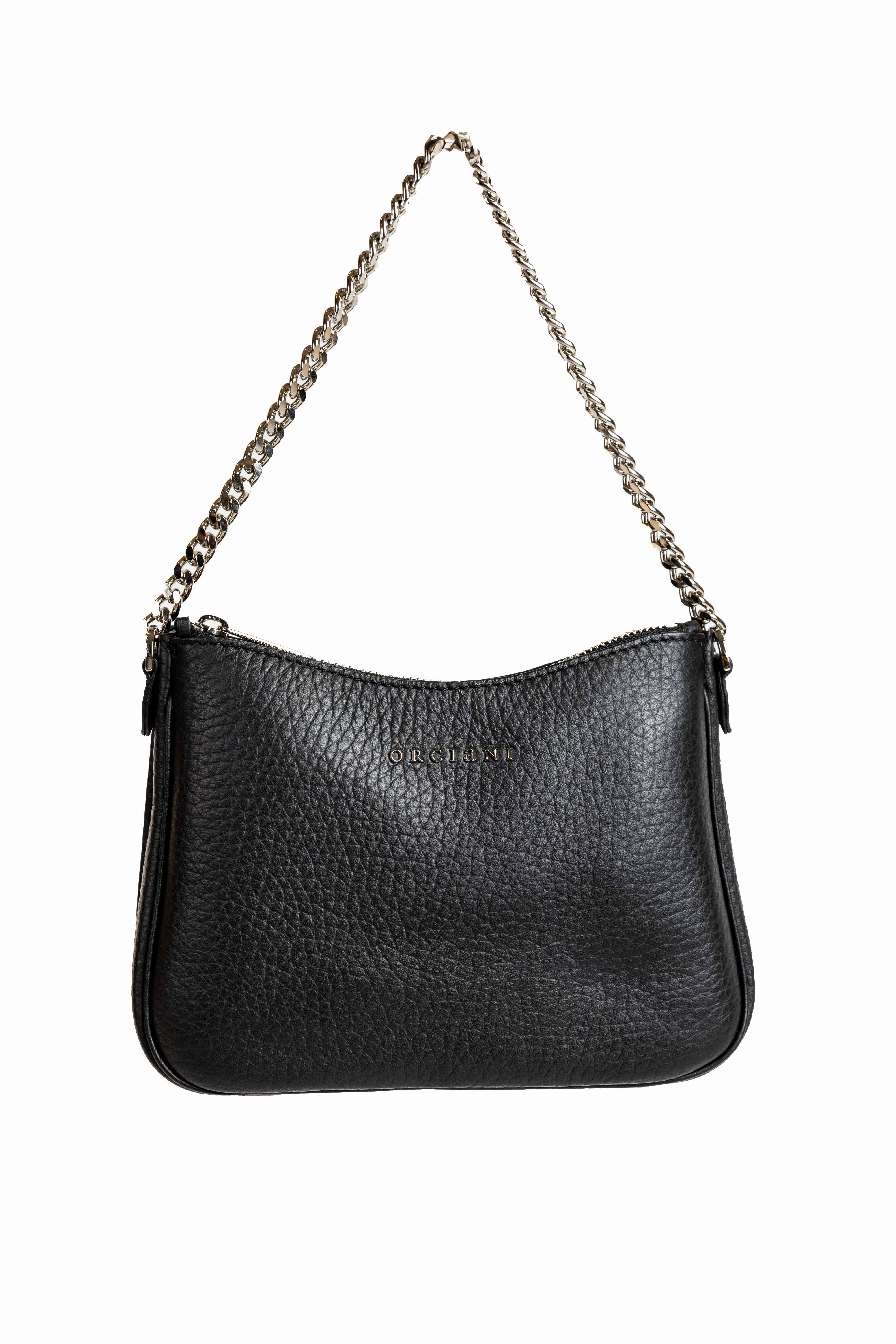 Black Shoulder Bag with Crossbody Strap
