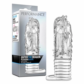 Blush Novelties - Performance Enter the Dragon Textured Penis Sleeve (Clear)