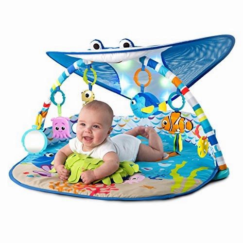 Bright Starts Disney Baby Finding Nemo Mr. Ray Ocean Lights & Music Gym, Ages Newborn  