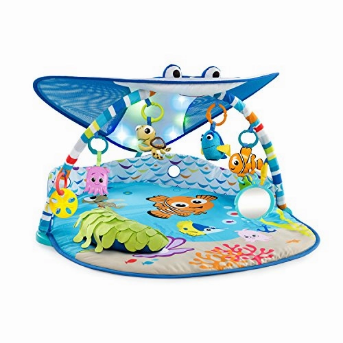 Bright Starts Disney Baby Finding Nemo Mr. Ray Ocean Lights & Music Gym, Ages Newborn  