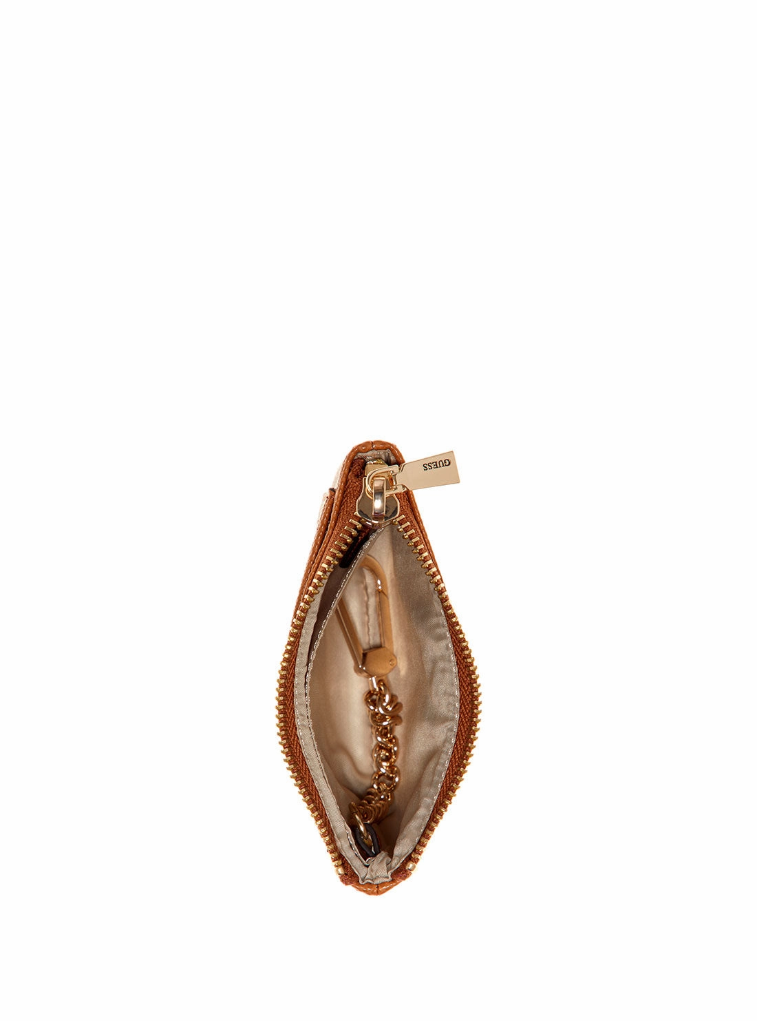 Brown Logo Izzy Zip Pouch