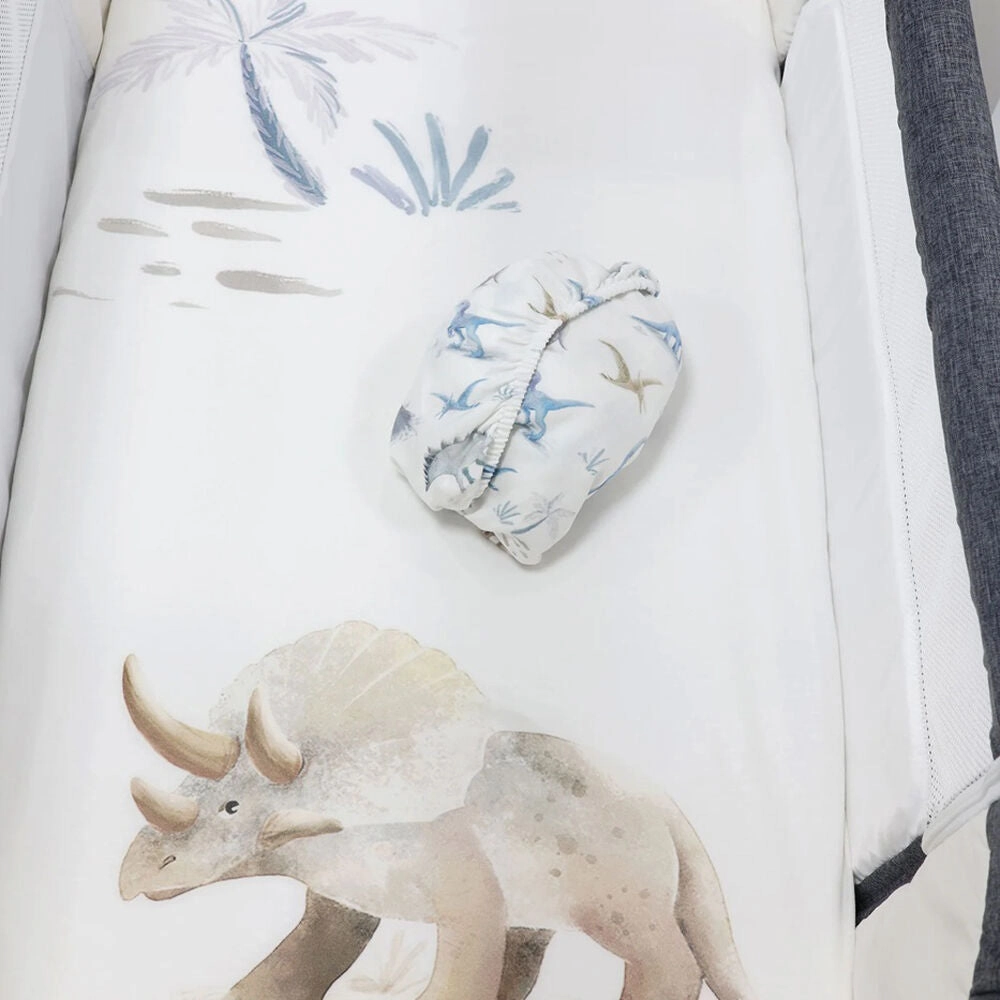 Bubba Blue Jurassic Bamboo 2pk Bedside Sleeper Fitted Sheets
