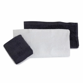 Bubba Blue Nordic 3pk Wash Cloths Charcoal/White