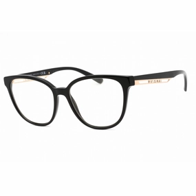 Bvlgari Women's Eyeglasses - Black Plastic Full Rim Cat Eye 53mm Frame | 0BV4219 5518